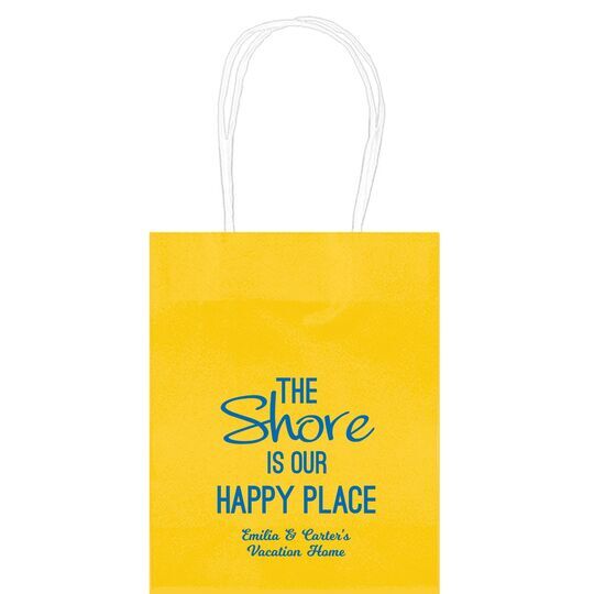 The Shore Is Our Happy Place Mini Twisted Handled Bags